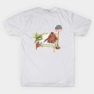 Vintage Orangutan & Baby T-Shirt